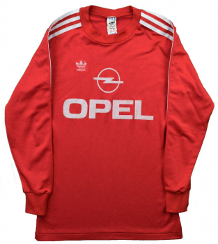 Adidas FC Bayern München Trikot 1989/91 heim rot langarm Opel Herren L (7/8)